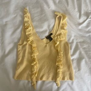 Yellow Crop tank top